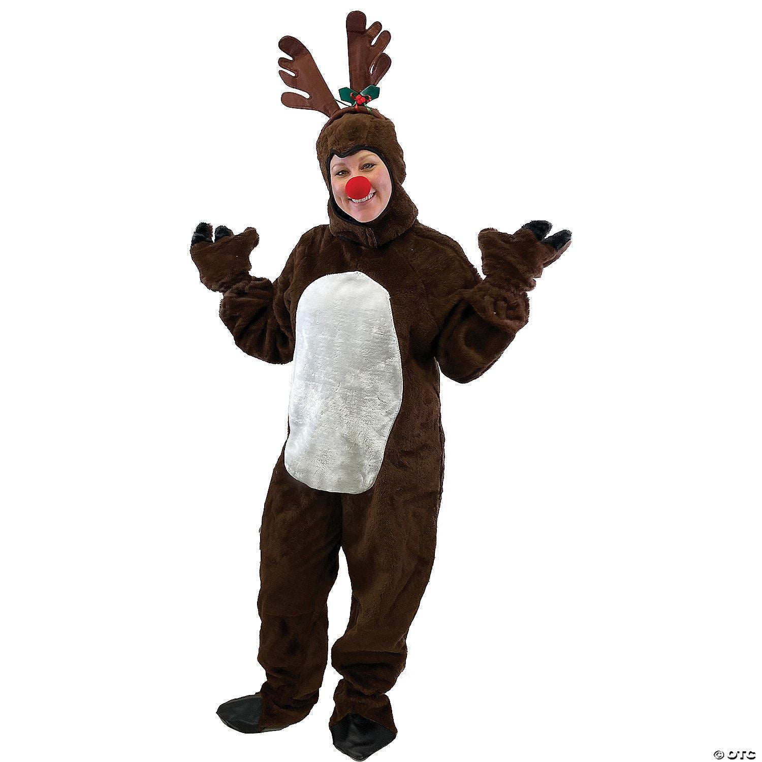 Unisex | Adults Reindeer Costume with Hood - XL