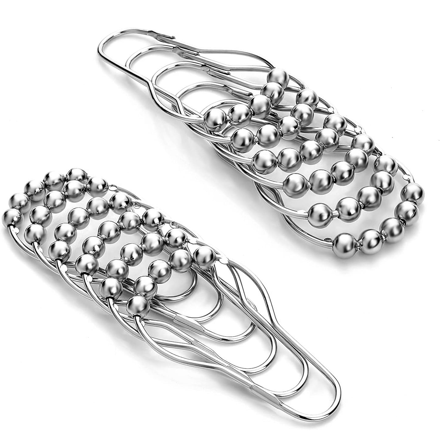 12 Sets of Shower Curtain Hooks Rustproof Stainless Steel Hooks for Shower Rods