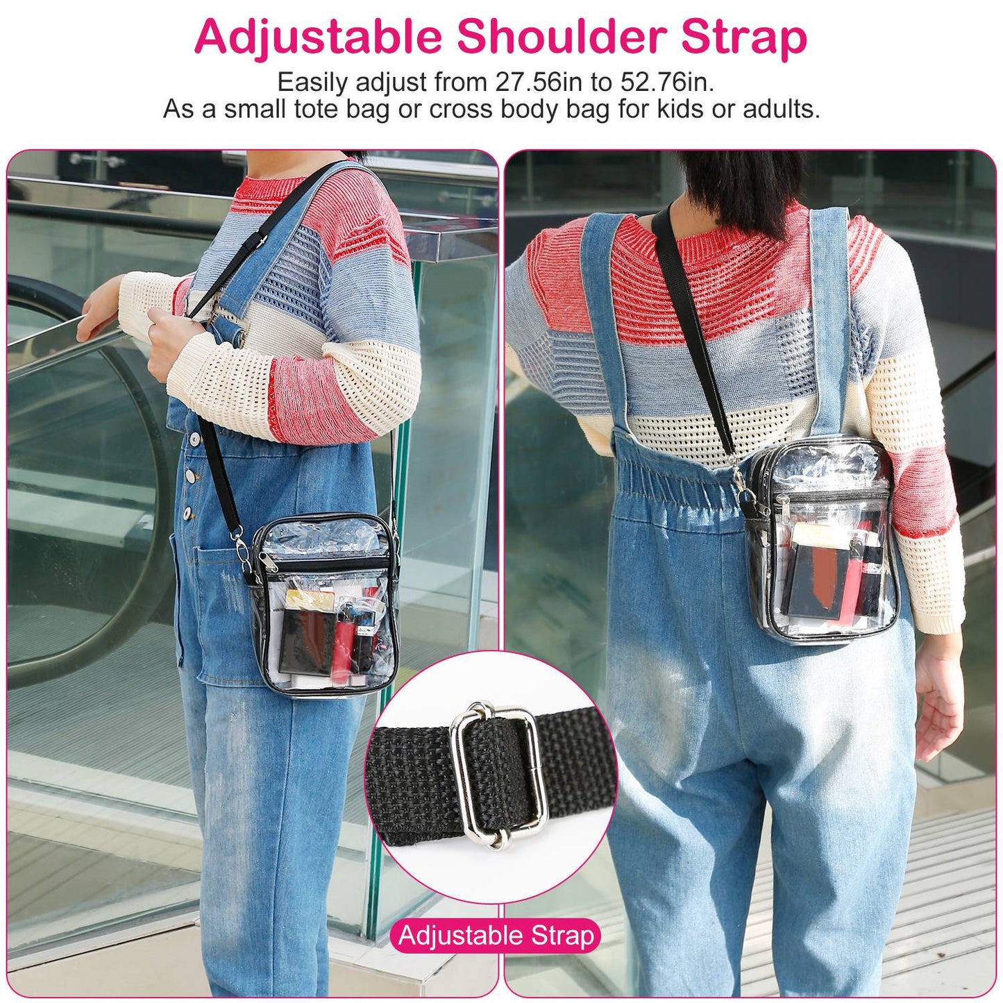 Clear Crossbody Bag Stadium Approved Clear Purse Transparent Small Shoulder Bag
