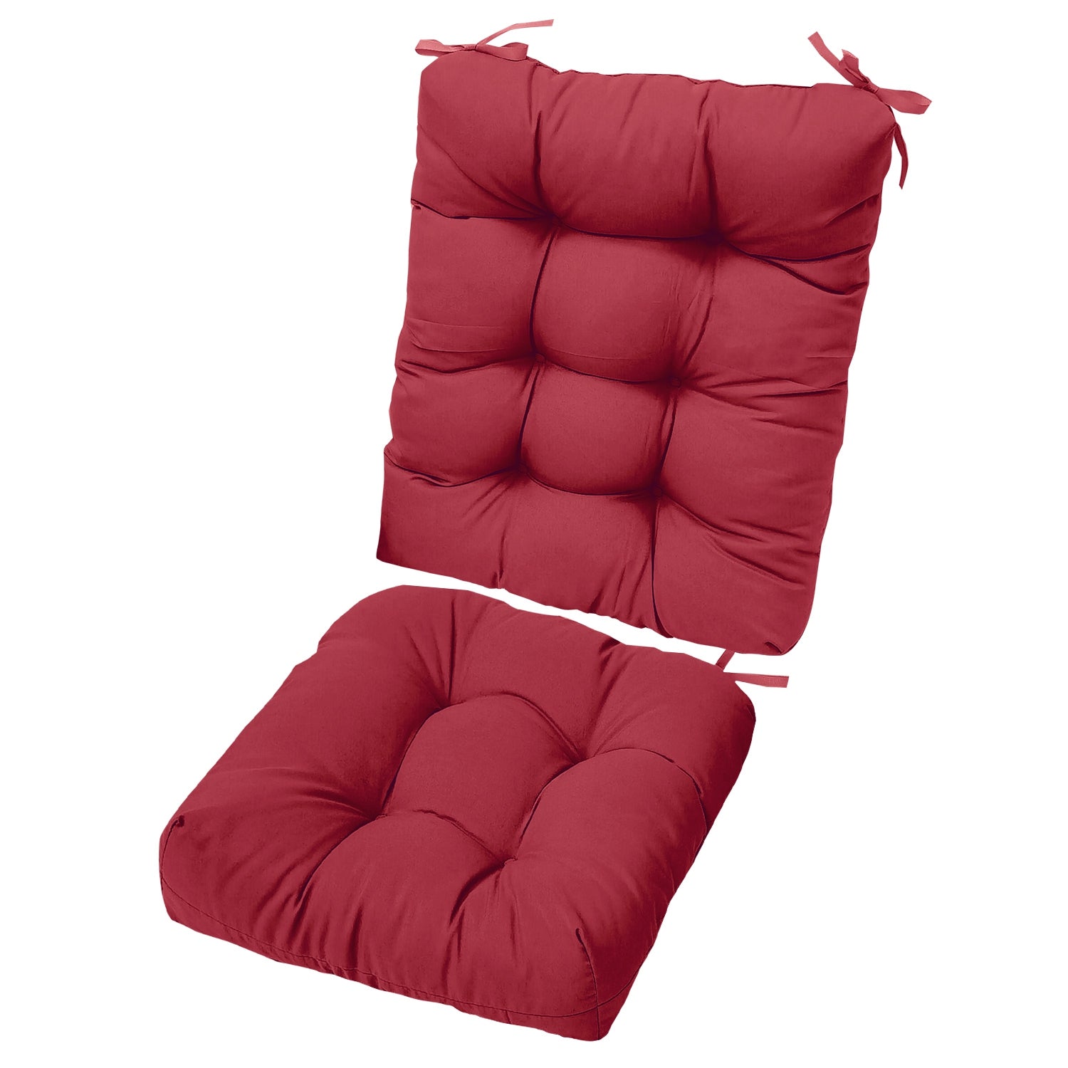 2Pcs Rocking Chair Cushion Upper And Lower Back And Seat Sets with Non-Slip 0074
