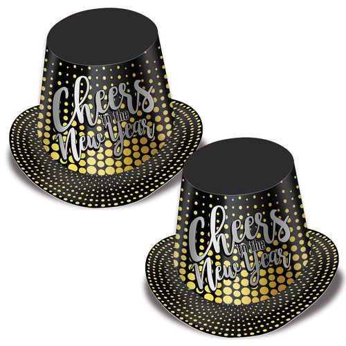 Beistle Silver & Gold Cheers To The NY Hi-Hat - New Years | Party Supply