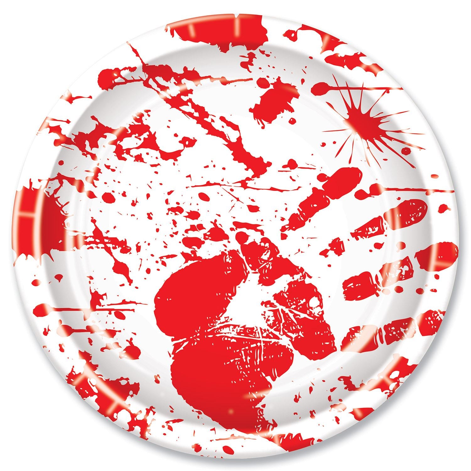 Beistle Bloody Handprints Plates - Halloween | Party Supply | Decoration