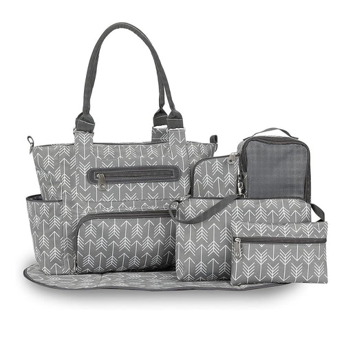 8Pcs Baby Nappy Diaper Bags Set for Mom Dad Mummy Handbags Multifunctional 7923
