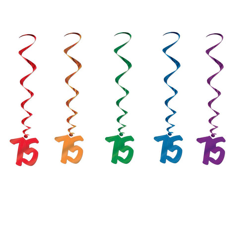 Beistle 75th Whirls - Birthday-Age Specific | Party Supply | Decoration