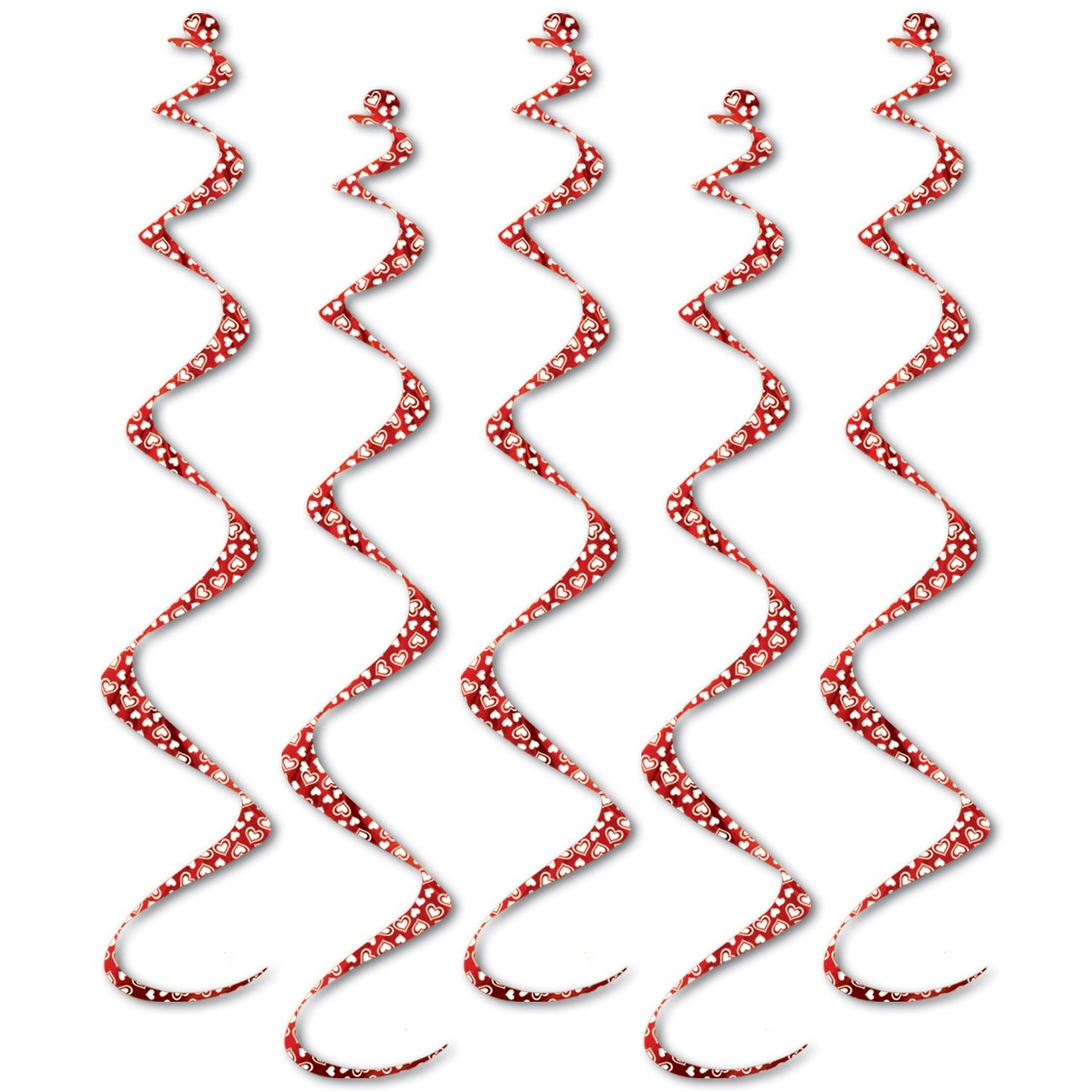 Beistle Printed Heart Twirly Whirlys - Valentines | Party Supply | Decoration