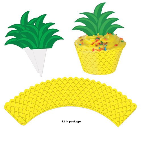 Beistle Pineapple Cupcake Wrappers - Luau | Party Supply | Decoration | Favor