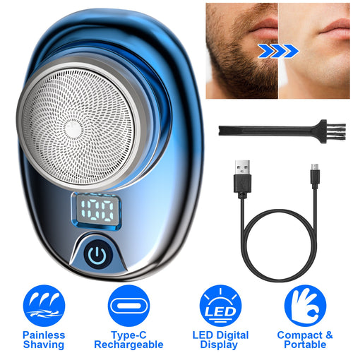 Portable Electric Shaver with LED Digital Display Type-C Rechargeable Elect 9882