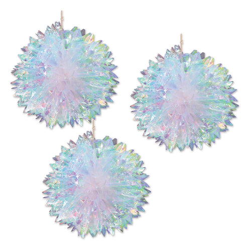 Beistle Iridescent Fluff Balls - General Occasion | Party Supply | Decoration