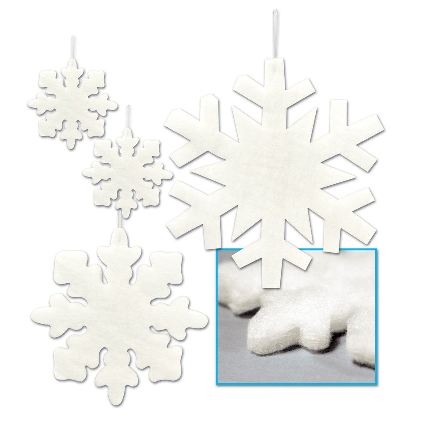 Beistle Fluffy Snowflakes - Christmas/Winter | Party Supply | Decoration