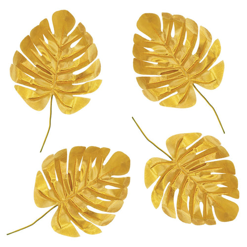 Beistle Fabric Gold Palm Leaves - Party Supply Decoration for Luau