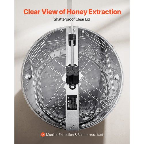 Manual Honey Extractor 4/6 Frame Beekeeping Honeycomb Spinner Stainless Steel