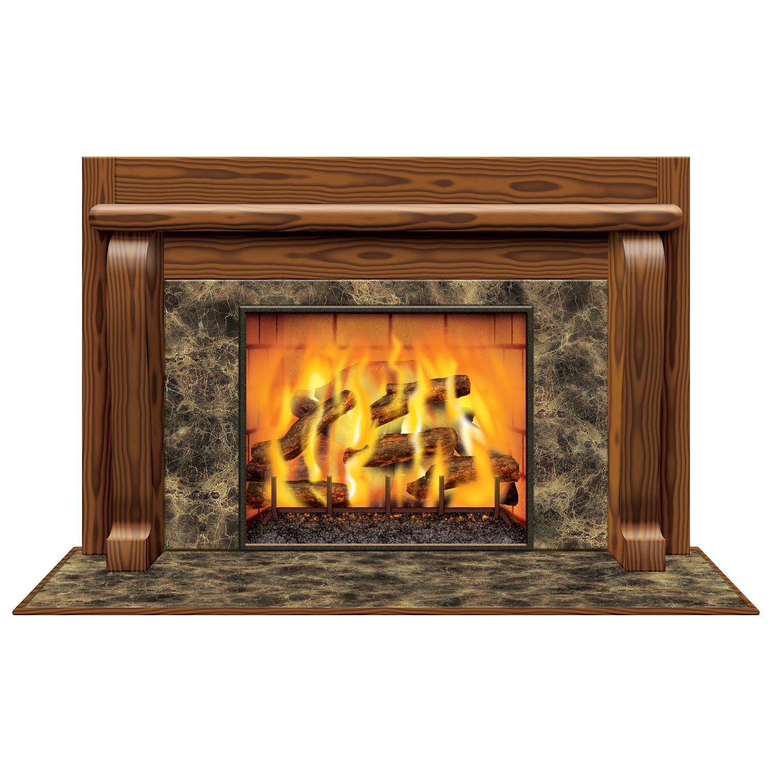 Beistle Fireplace Insta-View - Christmas/Winter | Party Supply | Decoration