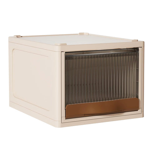 16.5L Stackable Storage Bin Plastic Drawer with Lid Closet Organizer Two Ways