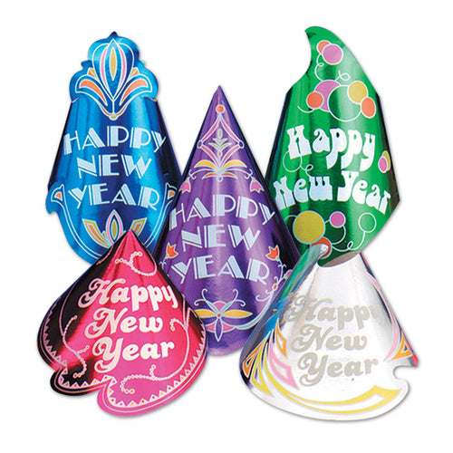 Beistle Champagne Foil New Year Hat Assortment - New Years | Party Supply