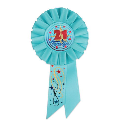 Beistle 21 and Terrific Rosette Ribbon - 21st Birthday | Party Supply