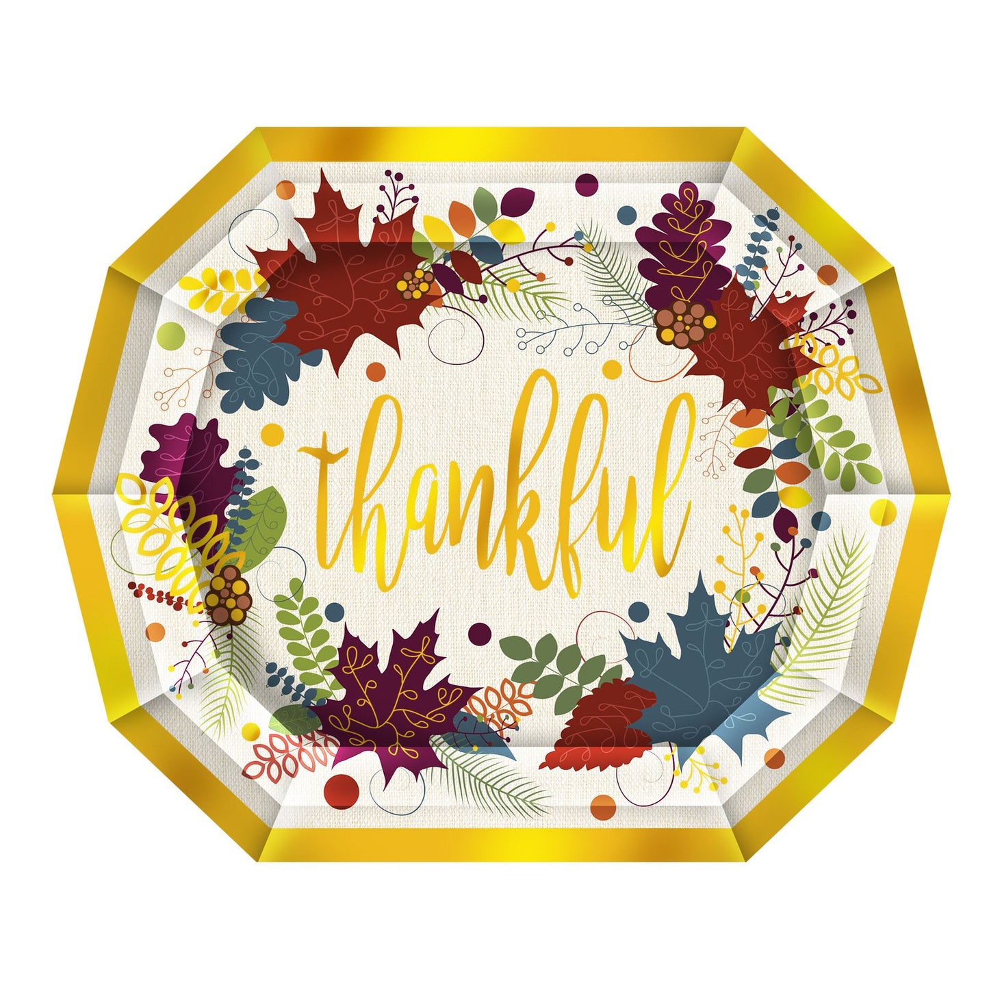 Beistle Friendsgiving Dinner Plates - Thanksgiving/Fall | Party Supply