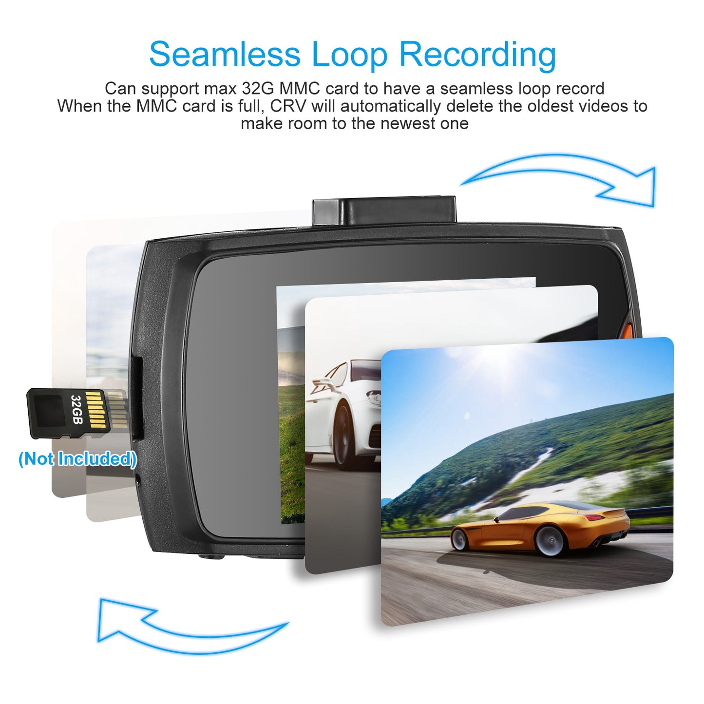 1080P Car DVR Camera Dash Cam Camcorder 90° Angle Loop Recording Night Vison