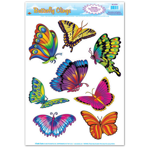 Beistle Butterfly Clings - Spring/Summer | Party Supply | Decoration