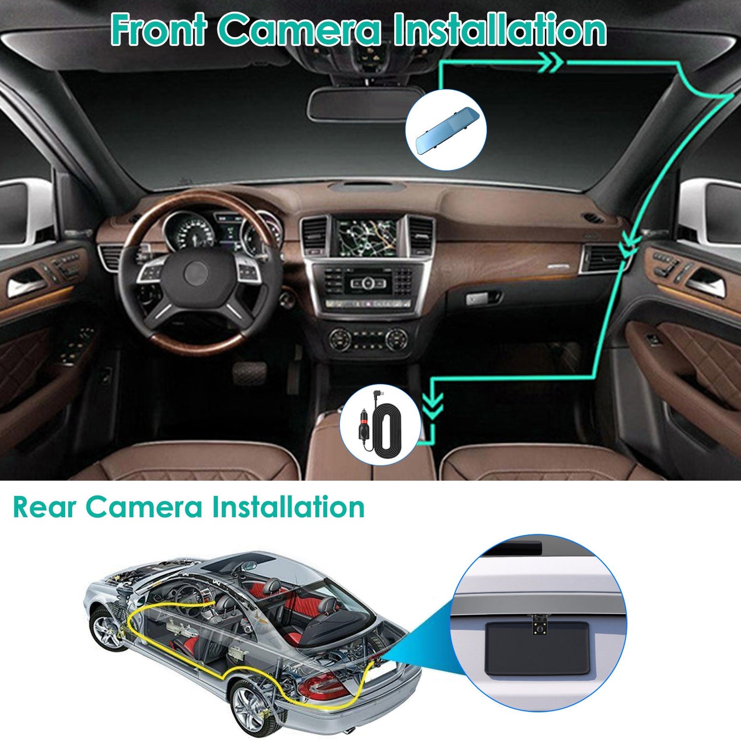 1080P Car DVR 4.3in Camera Dash Cam Camcorder Camera Recorder with 140° Angle