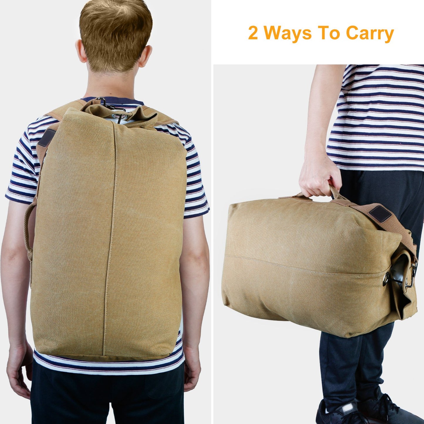 Canvas Backpack Outdoors 25L Travel Laptop Bag Camping Hiking Tactical Military