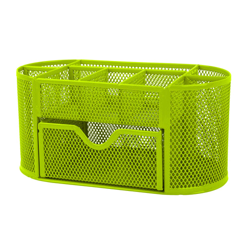 Metal Mesh Pencil Holders Desk Organizer w/9 Compartment Pen Holder Storage 1531