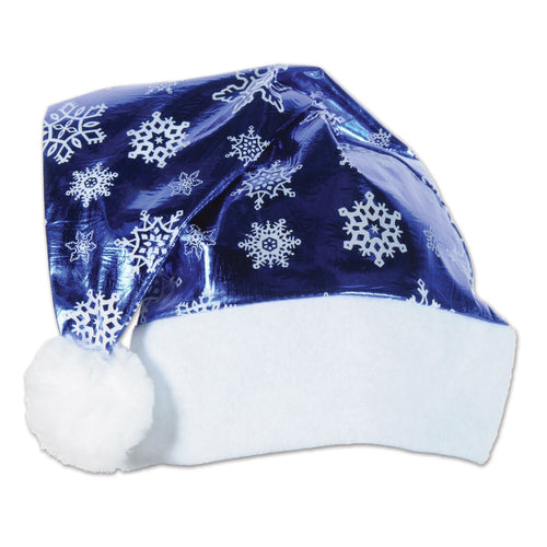 Beistle Metallic Blue Santa Hat - Christmas/Winter | Party Supply | Decoration
