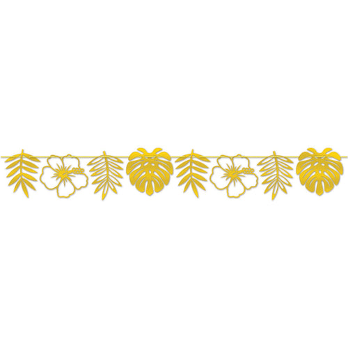 Beistle Foil Die-Cut Floral Streamer - Luau | Party Supply | Decoration