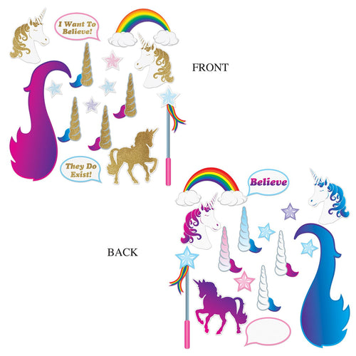 Beistle Unicorn Glittered Photo Fun Signs | Party Supply | Decoration