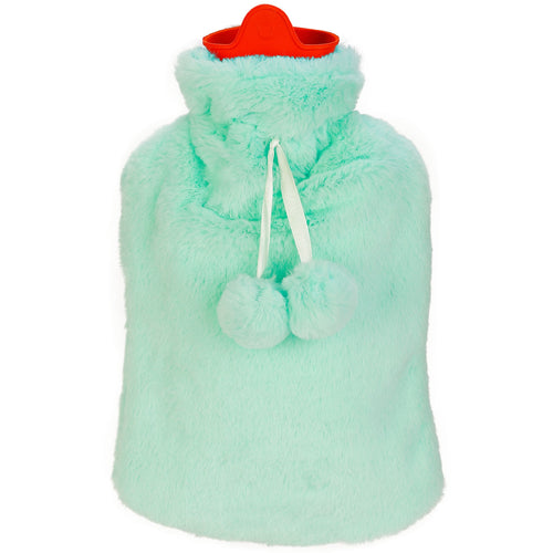 2L Hot Water Bottle w/ Plush Cover Classic Natural Rubber Hot Water Bag Fee 5984