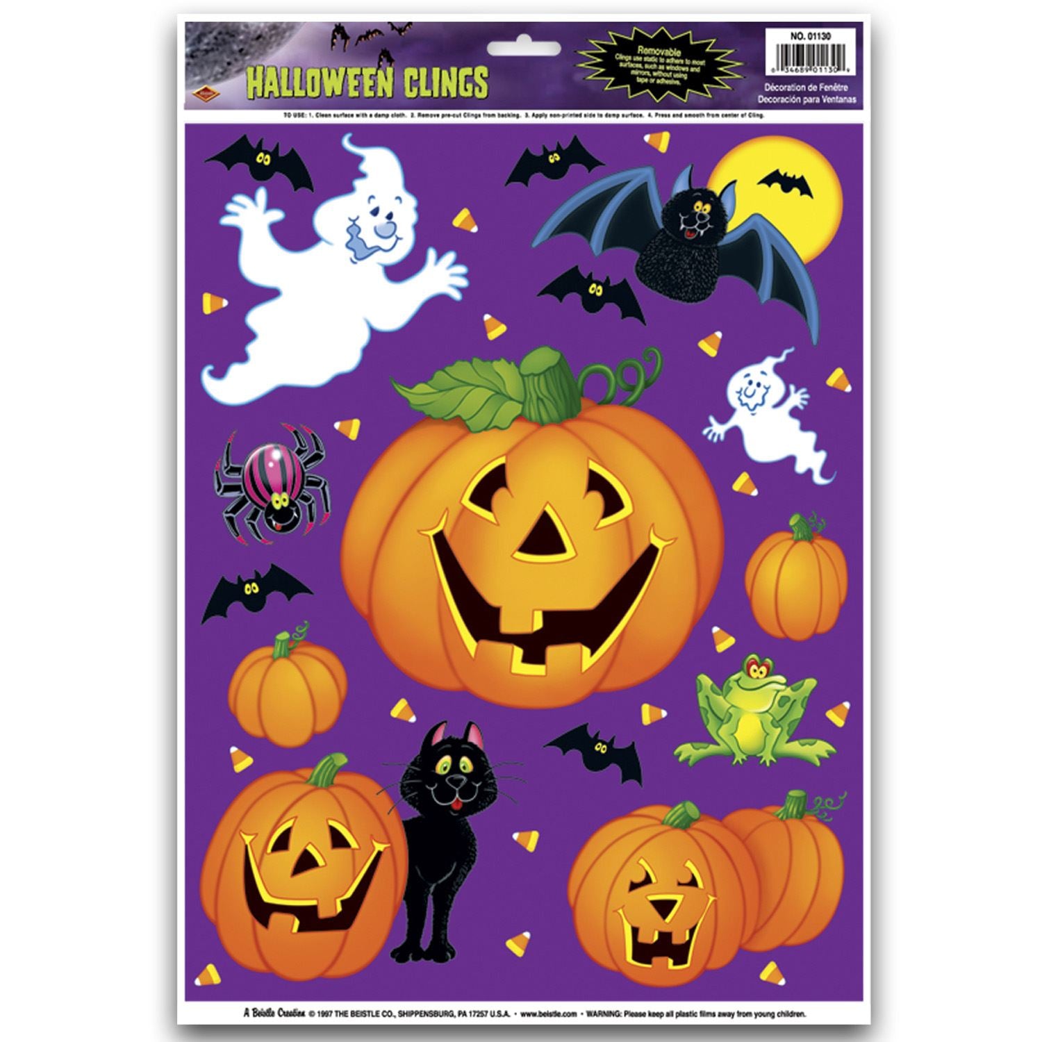 Beistle Pumpkin Patch Window Clings - Halloween | Party Supply | Decoration