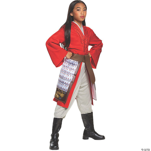 Girls Deluxe Mulan Hero Red Dress Costume