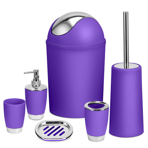 Bathroom Accessories Set 6 Pcs Bathroom Set Ensemble Complete Soap Dispense 4494