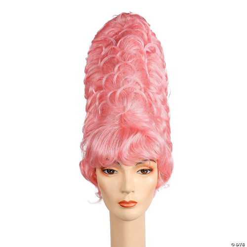 Womens Light Pink Gigantic Beehive Wig | Pink-Light