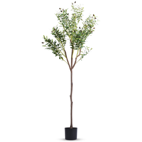 5.9FT Artificial Olive Tree Tall Fake Olive Plant Faux Potted Olive Tree with