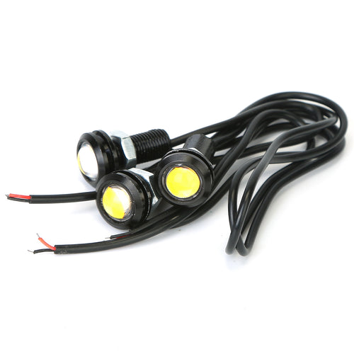 3Pcs Amber Eagle Eye LED Light Bulbs 12V 18MM Waterproof DRL Lights Fog Tail