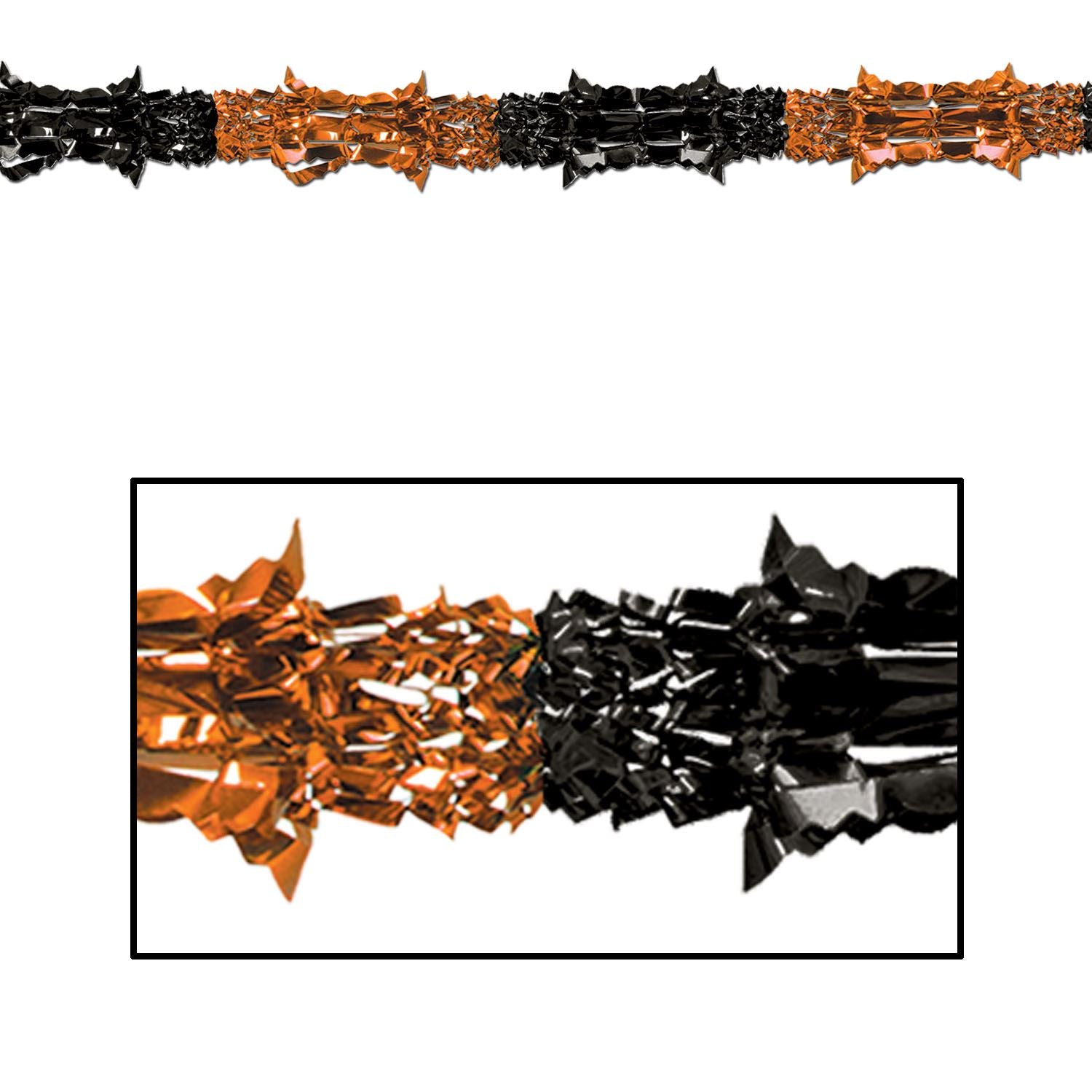 Beistle Orange and Black Metallic Garland - General Occasion | Party Supply
