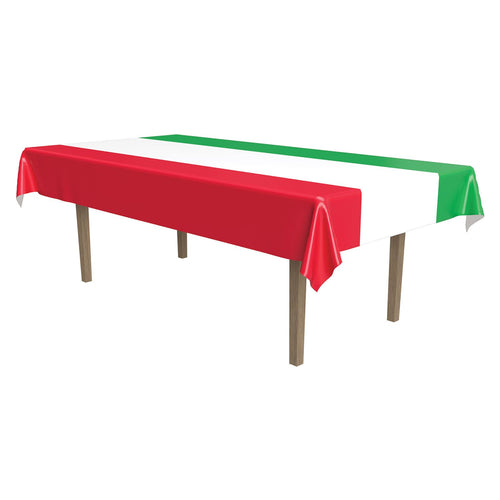 Beistle Red, White, and Green Plastic Tablecover - Fiesta/Cinco de Mayo