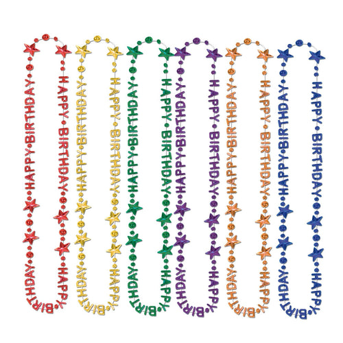 Beistle Happy Birthday Beads of Expression | Party Supply | Decoration