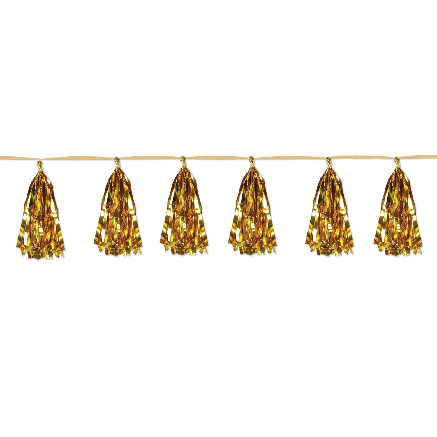 Beistle Metallic Tassel Garland - Gold - General Occasion | Party Supply