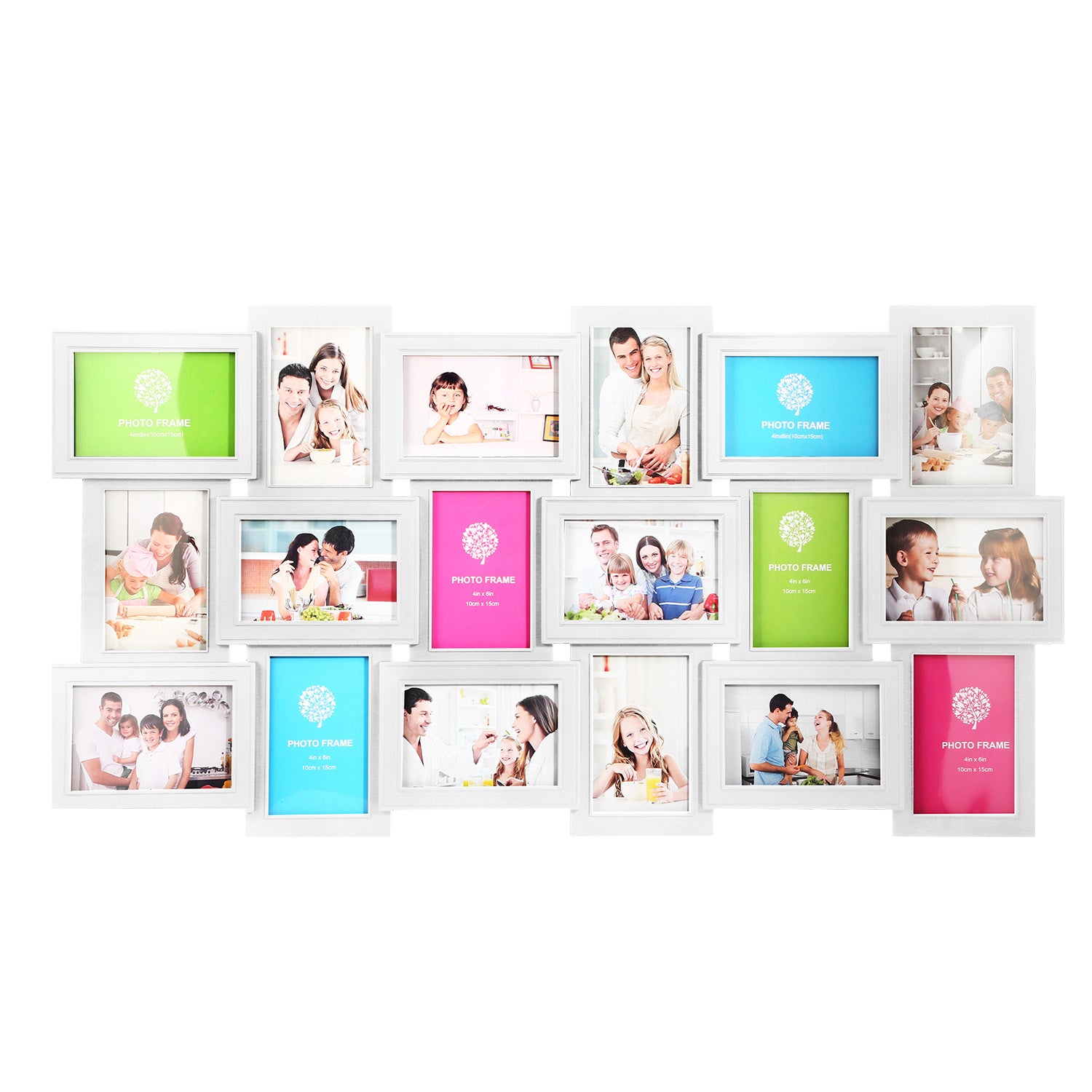 12/18 Pictures Frames Collage for Photos in 4" x 6" Glass Protection Displa 2565