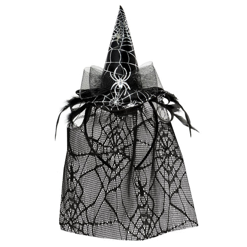 Beistle Spider Witch Hat Headband w/Veil - Halloween | Party Supply