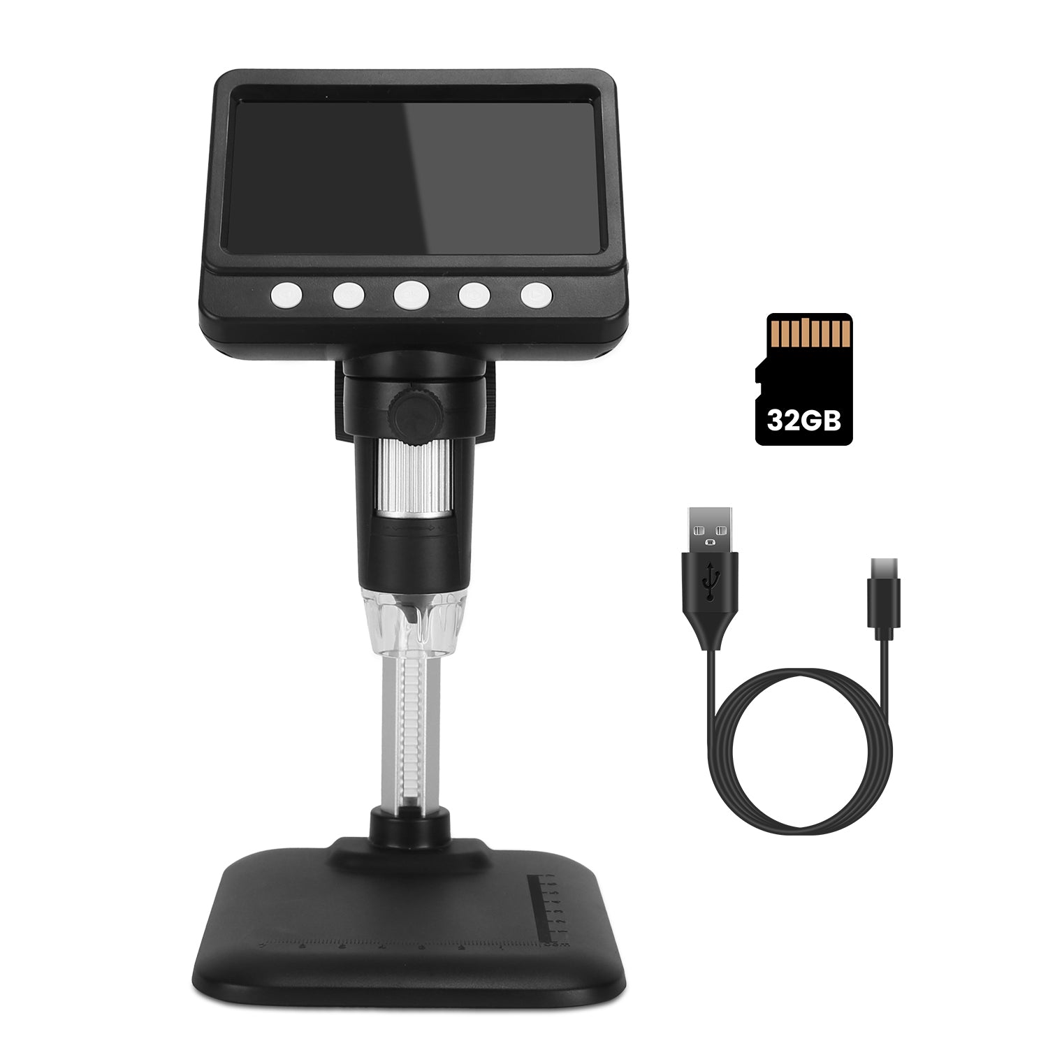 4.3Inch LCD Digital Microscope 1000X 1080P Photo Video Error Coin Magnifier