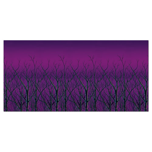 Beistle Spooky Forest Treetops Backdrop - Halloween | Party Supply