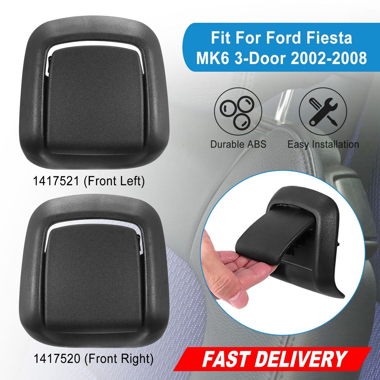 1 Pair Car Seat Release Handles for Ford Fiesta MK6 2002-2008 Auto Seat