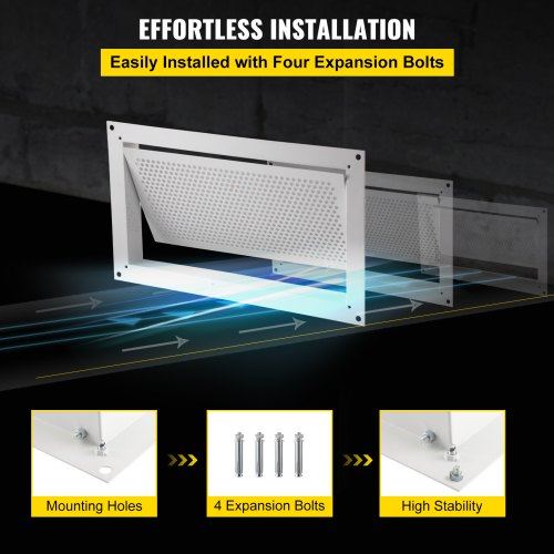 Flood Vent 8" Height x 16" Width x 2" Depth Foundation Flood Vent to Reduce