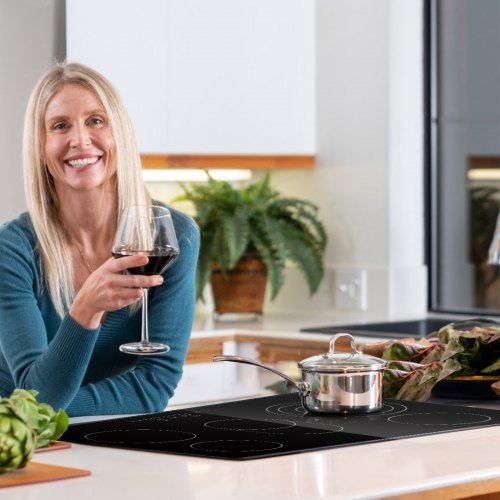 Built in Electric Stove Top 30.3 x 20.5 inch 5 Burners 240V Glass Radiant