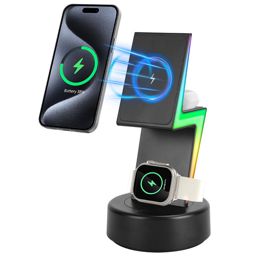 3 In 1 Magsafe Charger Wireless Charging Station Magnetic Charger Dock with 5