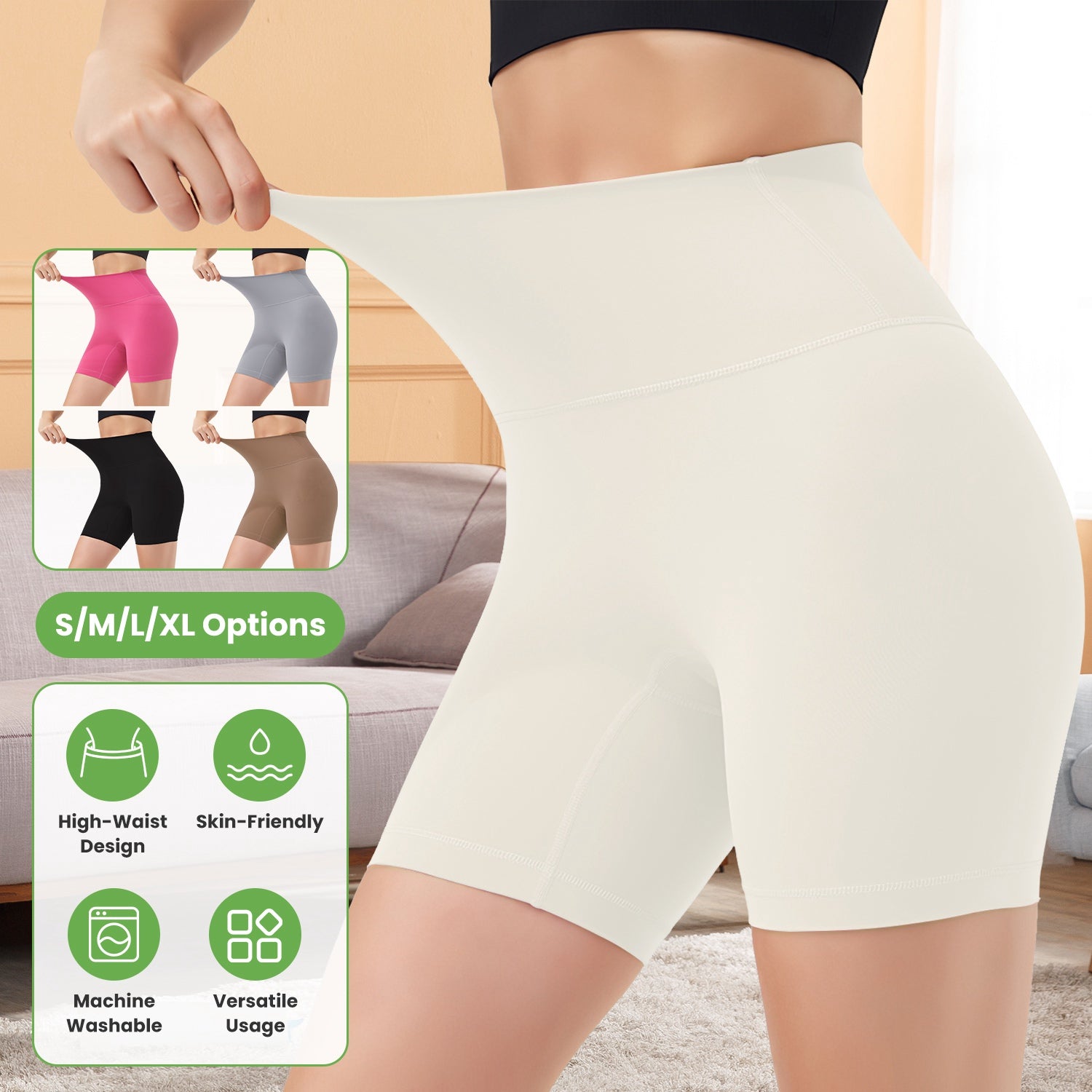 Women s High Waist Biker Shorts Tummy Control Pants Athletic Leggings Spandex