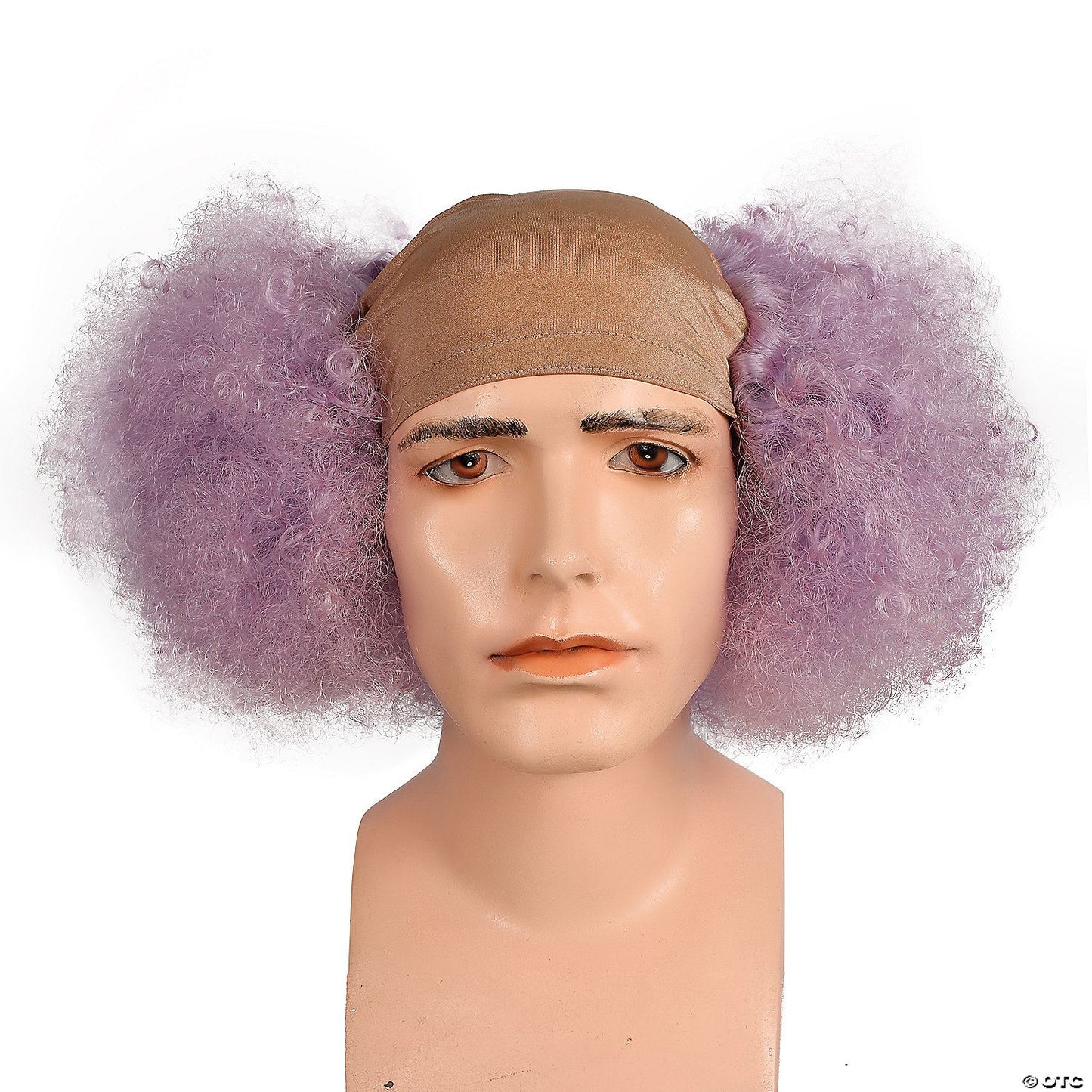 Adults Bald Curly Clown Wig | Purple