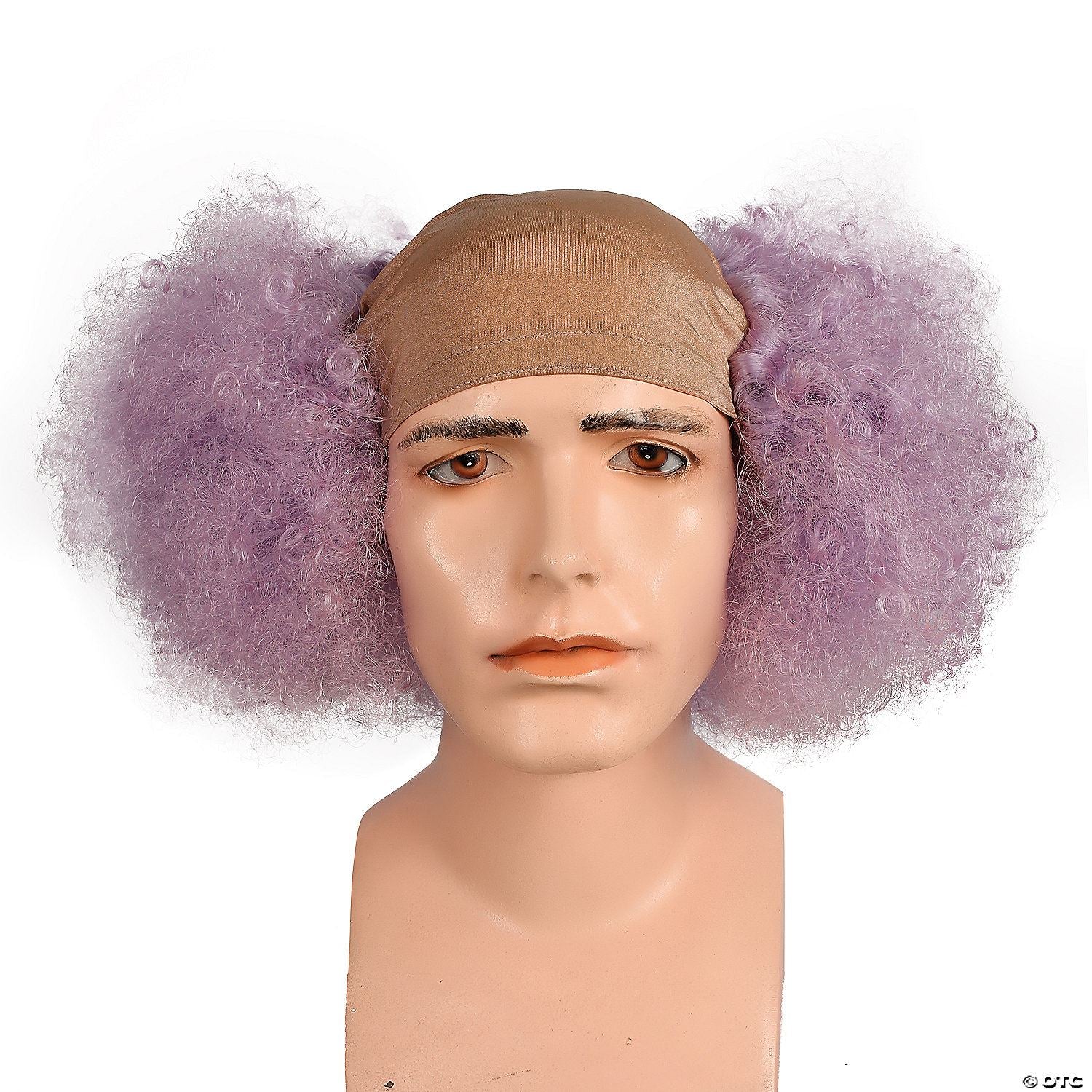 Adults Bald Curly Clown Wig | Purple